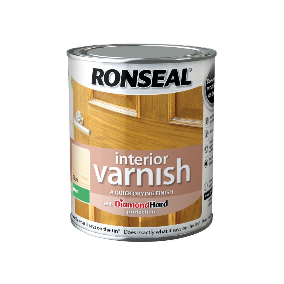 [45620] Ronseal Interior Varnish Matt Clear 750ml