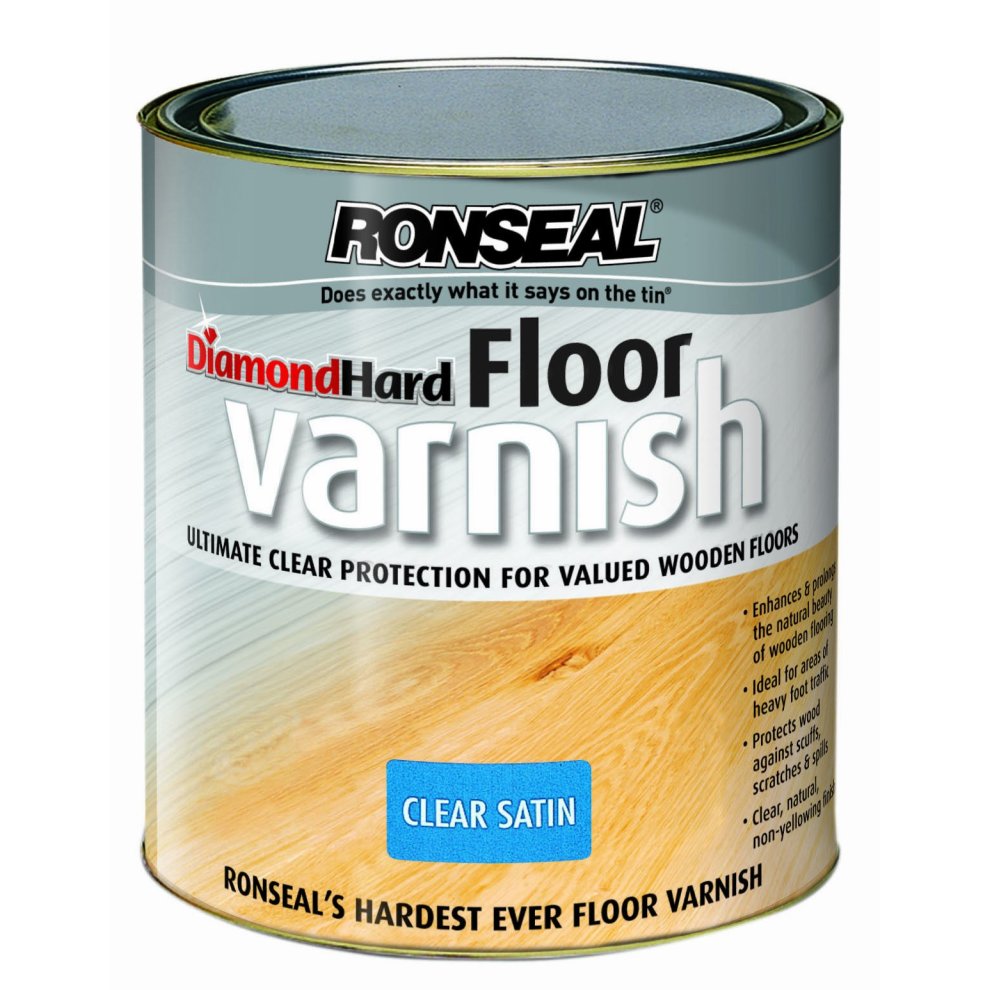 [13240] Ronseal Diamond Hard Floor Varnish Clear Satin 2.5L