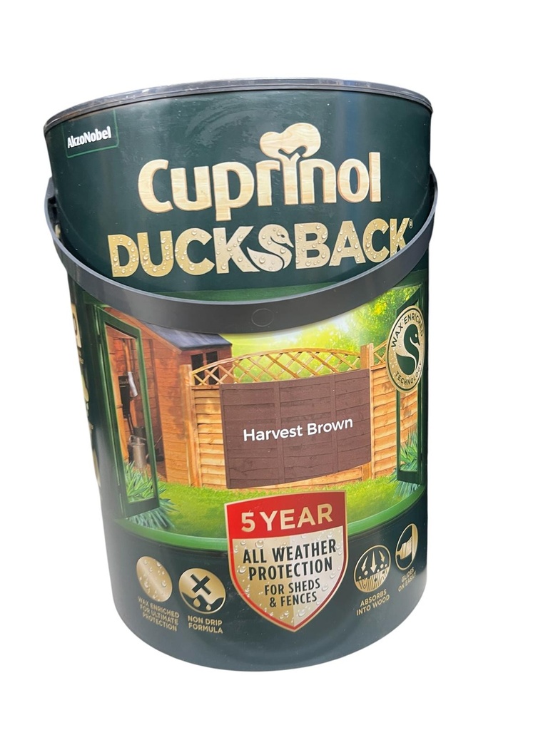 [198] Cuprinol Ducksback Decorative Waterproofer Harvest Brown 5L