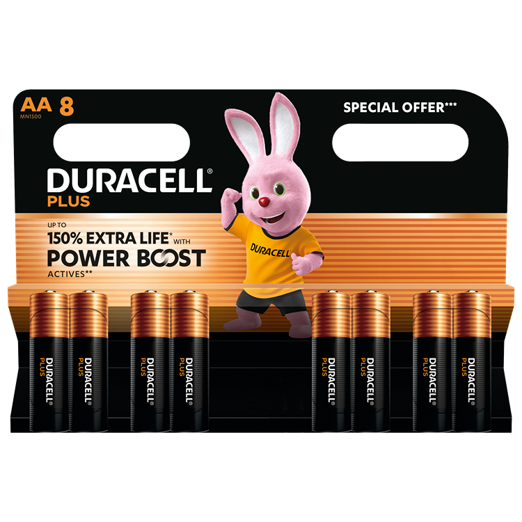 Duracell Plus Power Mn2400 Aaa Battery Special Offer 8pk