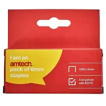 Amtech 6mm Staples (Pack of 1000)
