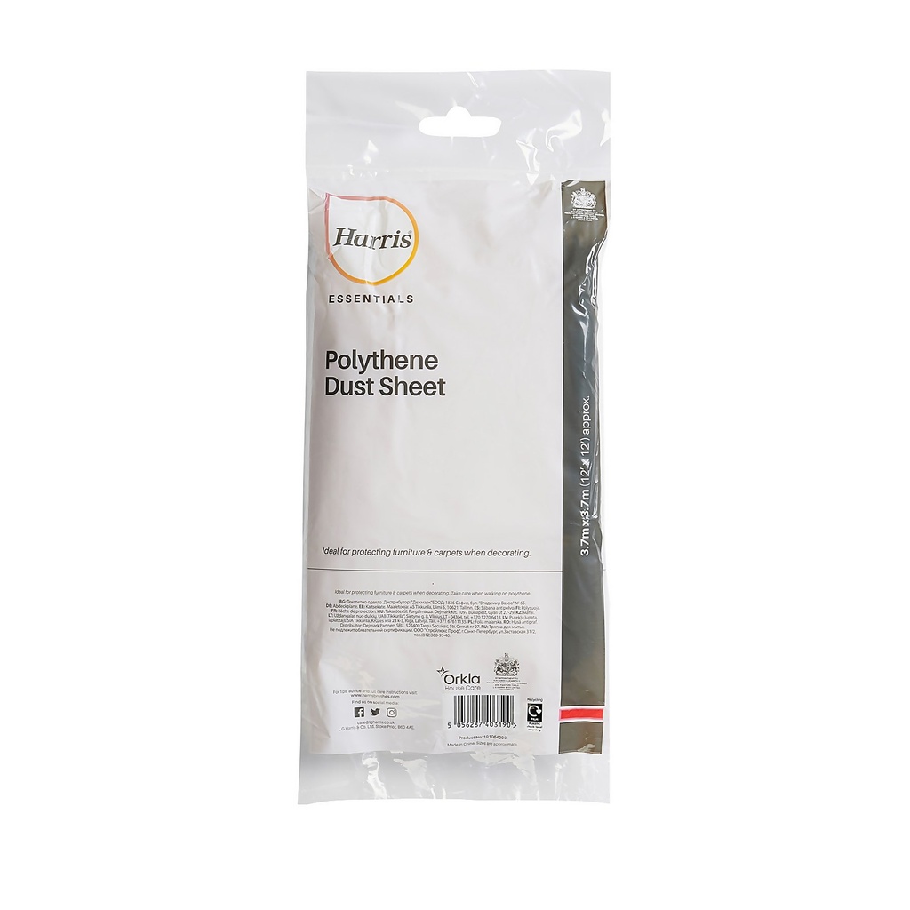 Harris Essentials - Dust Sheet 3.7m x 3.7m