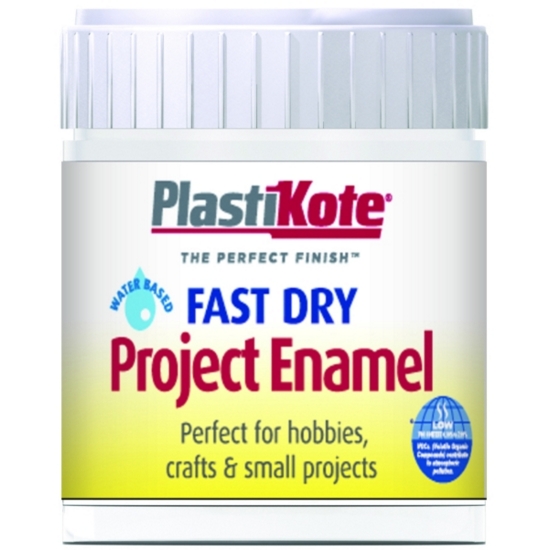 Plasti-Kote Fast Dry Enamel Gloss White (B-4) 59ml