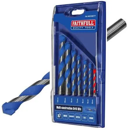 Faithfull Multi-Construction Drill Bit Set