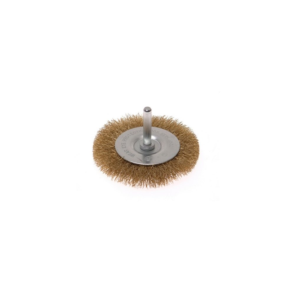 [FAIWBS75CB] Faithfull Wire Brush 75mm x 6mm Shank, 0.30 Brass Wire