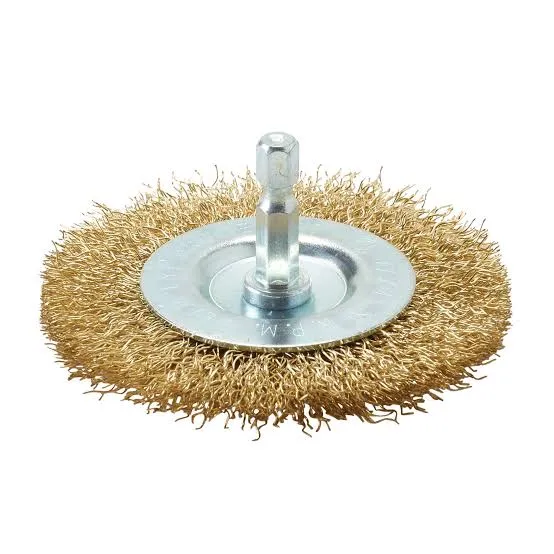 Faithfull Wire Brush 75mm x 6mm Shank, 0.30 Brass Wire