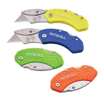 Faithfull Folding Hi-Vis Utility Knife
