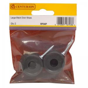 Centurion 35mm Black Plastic Door Stops (Pack of 2)
