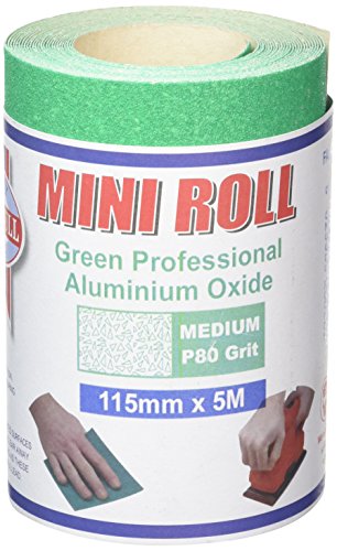 Faithfull Aluminium Oixde Sanding Paper Roll Green 115mm x 5m 80G