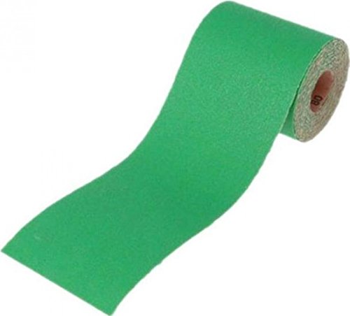 Faithfull Aluminium Oxide Sanding Paper Roll Green 115mm x 10m 80G