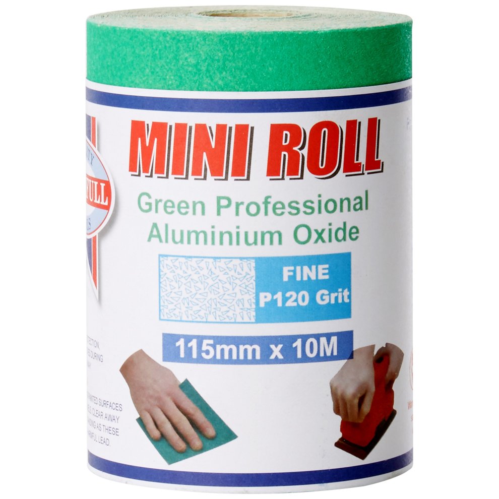 [FAIAR10120G] Faithfull Aluminium Oxide Sanding Paper Roll Green 115mm x 10m 120G