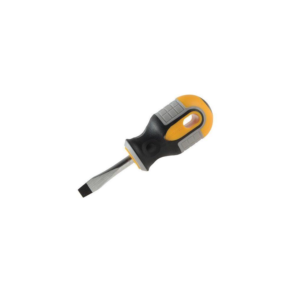 [ROU22151] Roughneck Stubby Screwdriver Slotted Flared 6.0 x 38mm