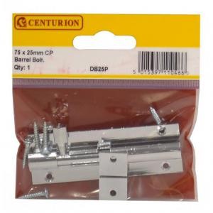 Centurion 75mm x 25mm (1") CP Straight Barrel Bolt