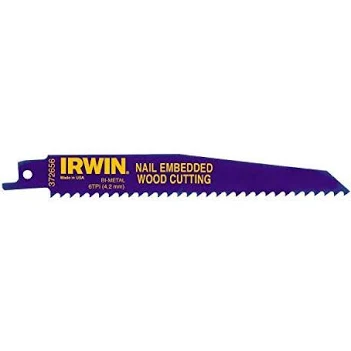 [IRW10504158] Irwin 956R Sabre Saw Blade Nail Embedded Wood Cutting 225mm (Pack of 5)