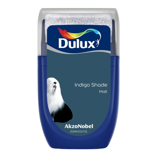 Dulux Walls and Ceilings Matt Paint Indigo Shade 30ml Sample