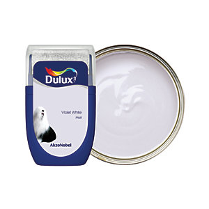 [5267860] Dulux Walls and Ceilings Matt Paint Violet White 30ml Sample