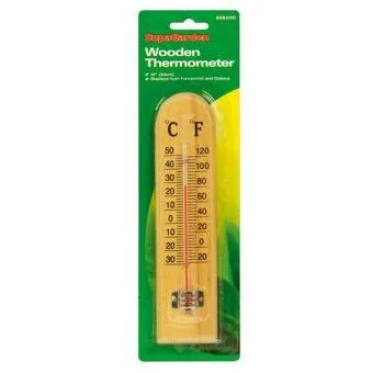 [627690] Ambassador Wooden Thermometer 12'' (30cm)