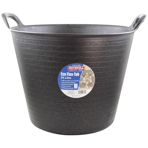 Faithfull Eco Flex Tub 25L - Recycled Black