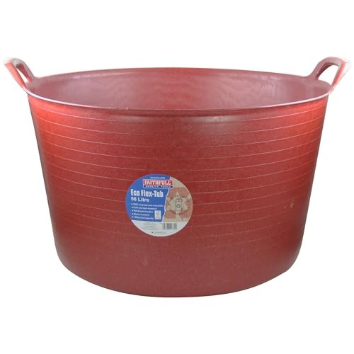 [FAIECOFLXR56] Faithfull Eco Flex Tub 56L - Recycled Red