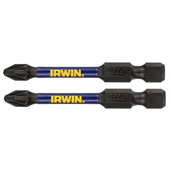 [IRWIW6061401] Irwin  Impact Pro Performance Screwdriver Bits PZ2 57mm (Pack 2)