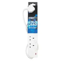 Daewoo 6 Gang 2m Extension - Switched in Poly Bag 13amp 1.25mm Cable