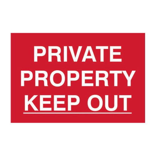 Centurion Private property Keep out - Self Adhesive PP (300 x 200mm)