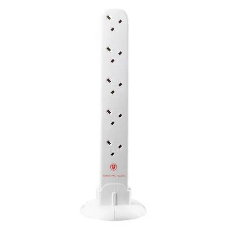 10G 1m 13A Surge Tower Extension Lead White