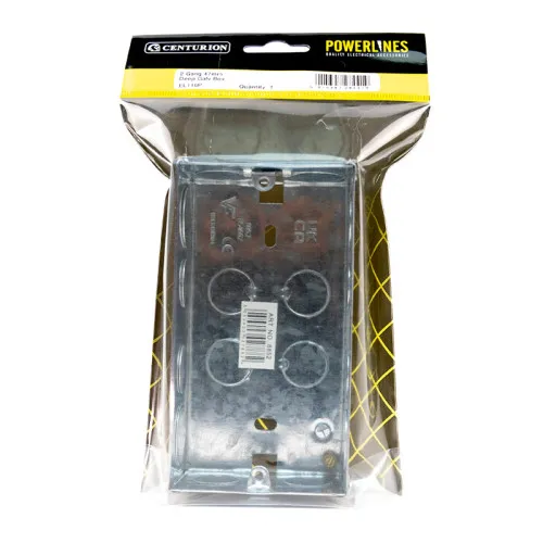 Centurion 2 Gang 47mm Deep Galvanised Steel Box