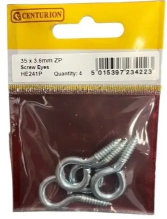 Centurion 35mm Zinc Steel Screw Eyes