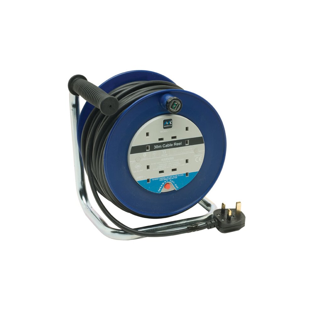 [LDCC3013/4BL-MP] Luceco Extension Lead 30m, 4 Sockets, 13A, Blue