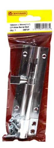 [DB73P] Centurion 100mm x 38mm (1 1/2") CP Wide Straight Barrel Bolt