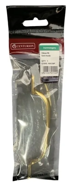 [HA128P] Centurion 150mm Brassed Sash Handle