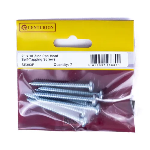 [SE303P] Centurion 2" x 10 Zinc Pan Head Self Tapping Screws (Pack of 7)