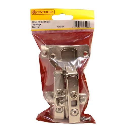[CH71P] Centurion 35mm NP Soft Close Clip On Sprung Conc Hinge 95 Deg (1 pair)