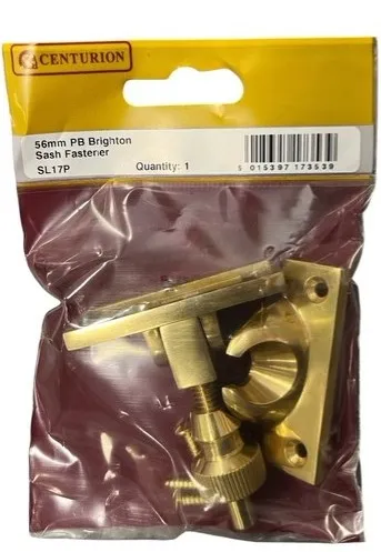 [SL17P] Centurion 56mm Brass Brighton Sash Fastener
