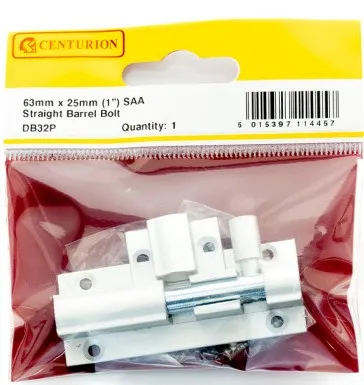 [DB32P] Centurion 63mm Aluminium Straight Barrel Bolt