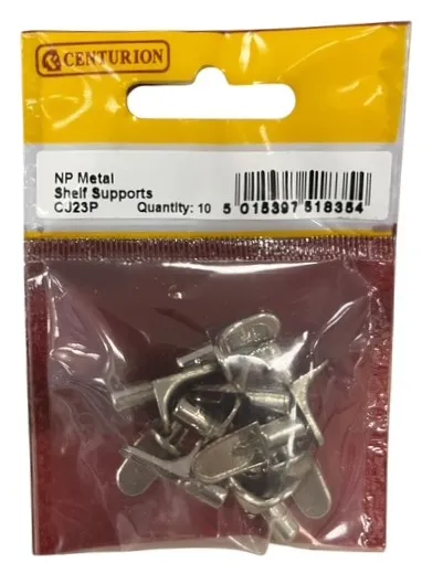 [CJ23P] Centurion Nickel Plated Metal Shelf Supports (Pack of 10)